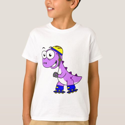 Illustration Of A Skating Tyrannosaurus Rex T_Shirt
