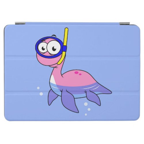 Illustration Of A Snorkeling Loch Ness Monster iPad Air Cover