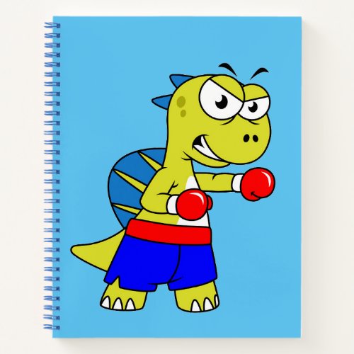 Illustration Of A Spinosaurus Boxing Notebook