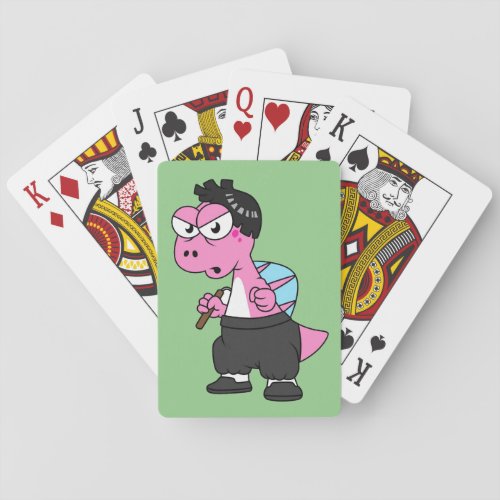 Illustration Of A Spinosaurus Bruce Lee Playing Cards