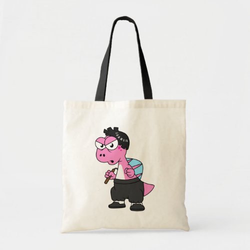 Illustration Of A Spinosaurus Bruce Lee Tote Bag