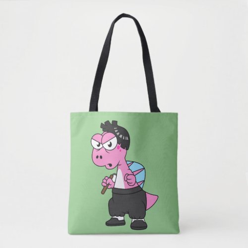 Illustration Of A Spinosaurus Bruce Lee Tote Bag