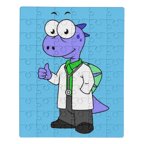 Illustration Of A Spinosaurus Doctor Jigsaw Puzzle