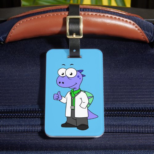 Illustration Of A Spinosaurus Doctor Luggage Tag