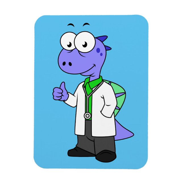 Illustration Of A Spinosaurus Doctor. Magnet (Vertical)