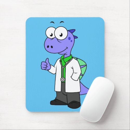 Illustration Of A Spinosaurus Doctor Mouse Pad
