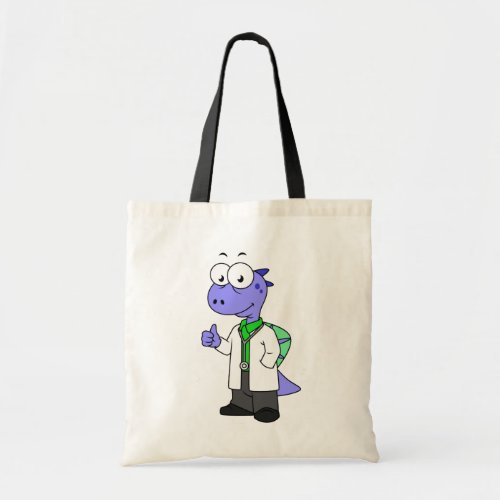 Illustration Of A Spinosaurus Doctor Tote Bag