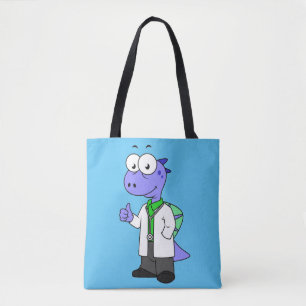 Illustration Of A Spinosaurus Doctor. Tote Bag