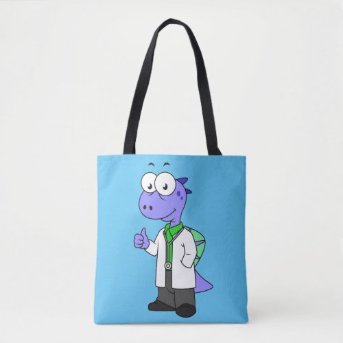 Illustration Of A Spinosaurus Doctor Tote Bag