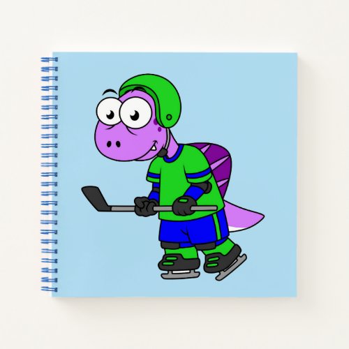Illustration Of A Spinosaurus Hockey Player Notebook