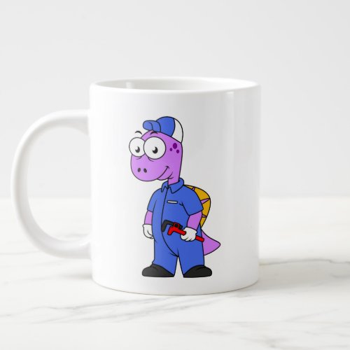 Illustration Of A Spinosaurus Plumber Giant Coffee Mug