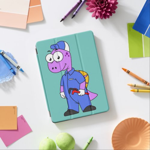 Illustration Of A Spinosaurus Plumber iPad Air Cover