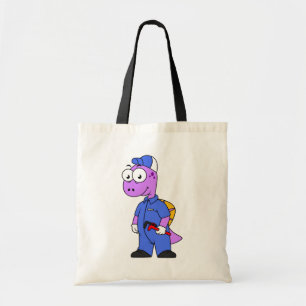Illustration Of A Spinosaurus Plumber. Tote Bag