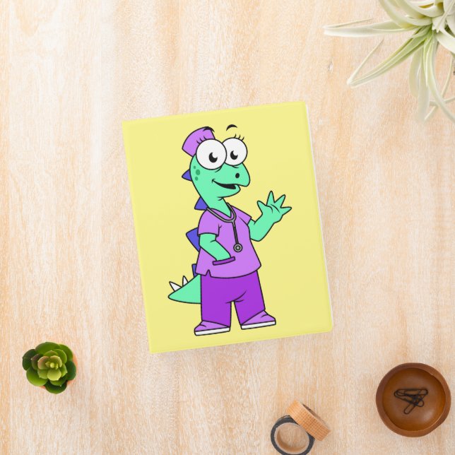 Illustration Of A Stegosaurus Nurse. Mini Binder (InSitu)