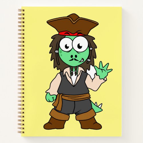 Illustration Of A Stegosaurus Pirate Jack Sparrow Notebook