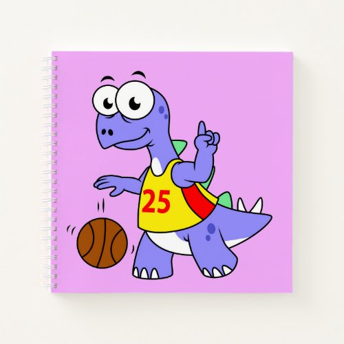 Illustration Of A Stegosaurus Playing Basketball Notebook