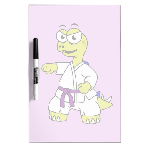 Illustration Of A Stegosaurus Practicing Karate Dry Erase Board