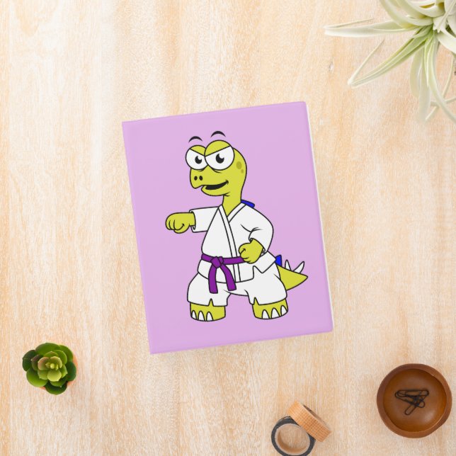 Illustration Of A Stegosaurus Practicing Karate. Mini Binder (InSitu)