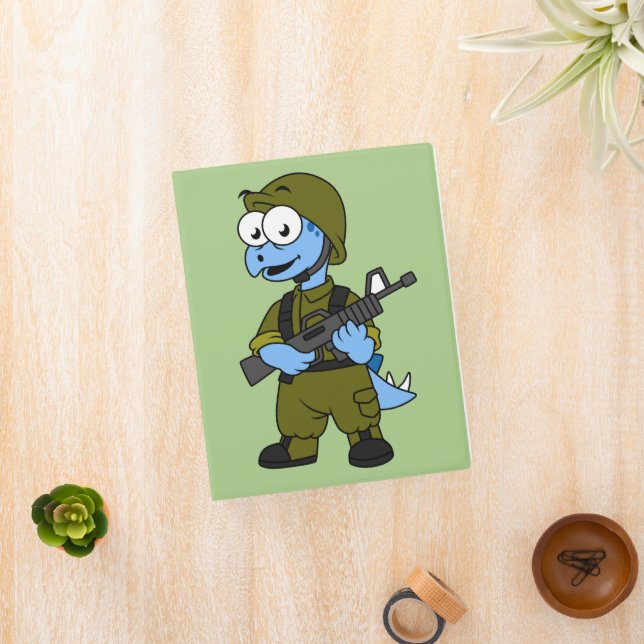 Illustration Of A Stegosaurus Soldier. Mini Binder (InSitu)