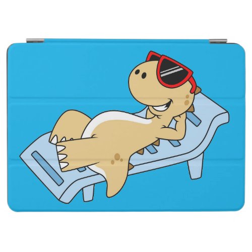 Illustration Of A Sunbathing Tyrannosaurus Rex iPad Air Cover