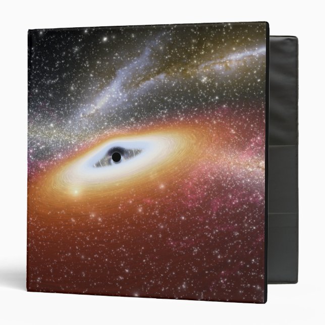 Illustration of a supermassive black hole 3 ring binder (Front/Inside)