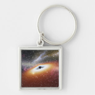 Illustration of a supermassive black hole keychain