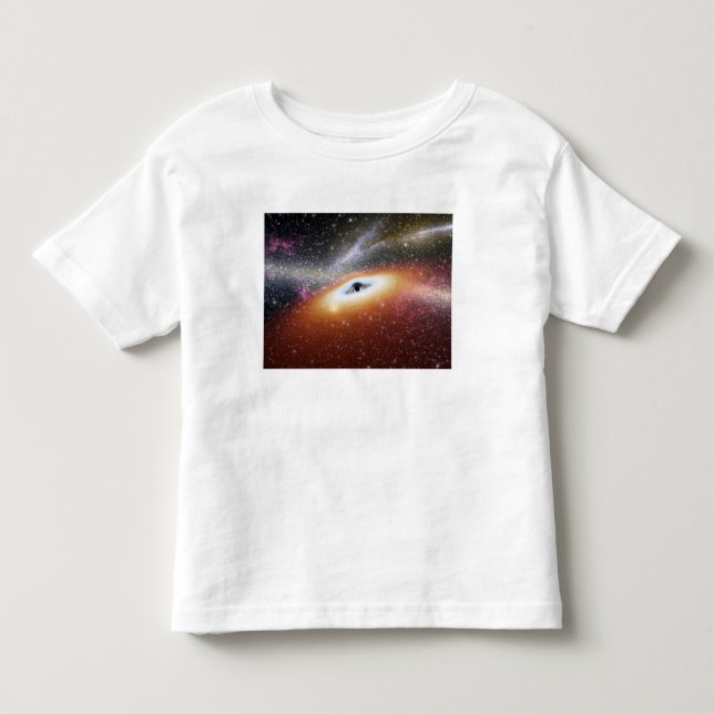 Illustration of a supermassive black hole toddler t-shirt (Front)