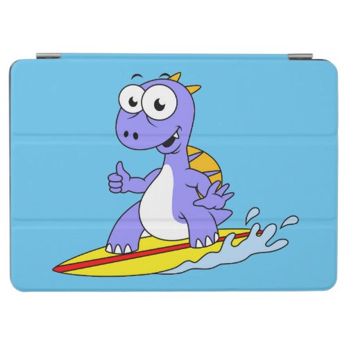 Illustration Of A Surfing Spinosaurus iPad Air Cover