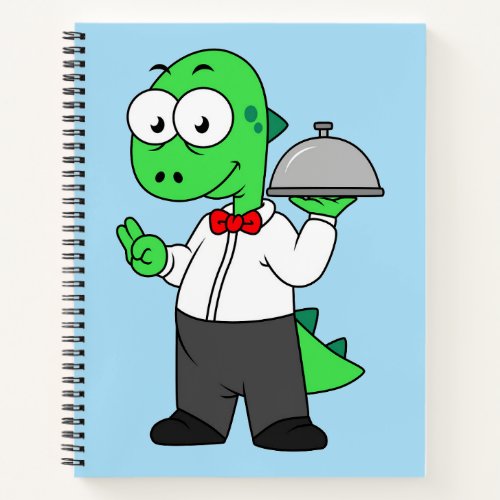 Illustration Of A Tyrannosaurus Rex Food Waiter Notebook