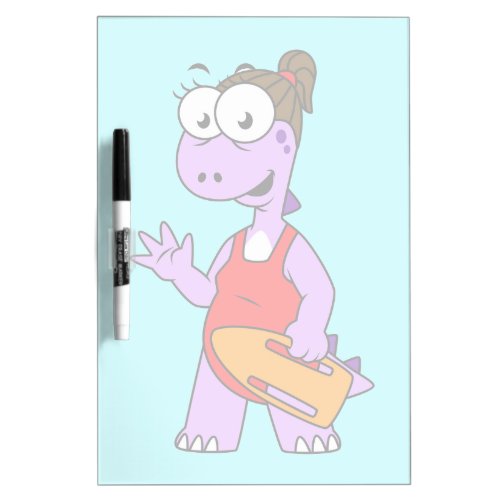 Illustration Of A Tyrannosaurus Rex Lifeguard Dry Erase Board
