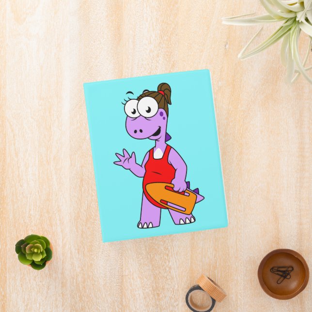 Illustration Of A Tyrannosaurus Rex Lifeguard. Mini Binder (InSitu)