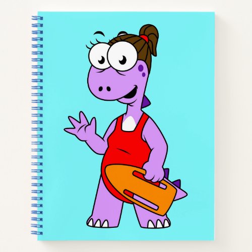 Illustration Of A Tyrannosaurus Rex Lifeguard Notebook