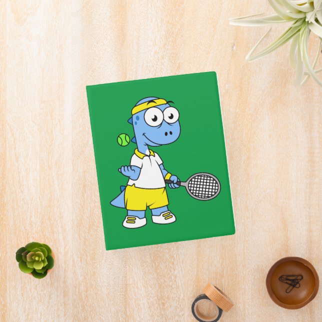 Illustration Of A Tyrannosaurus Rex Tennis Player. Mini Binder (InSitu)