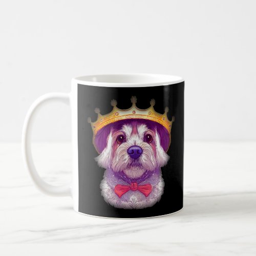 Illustration Of A Very Cute Dog King And King Crow Coffee Mug