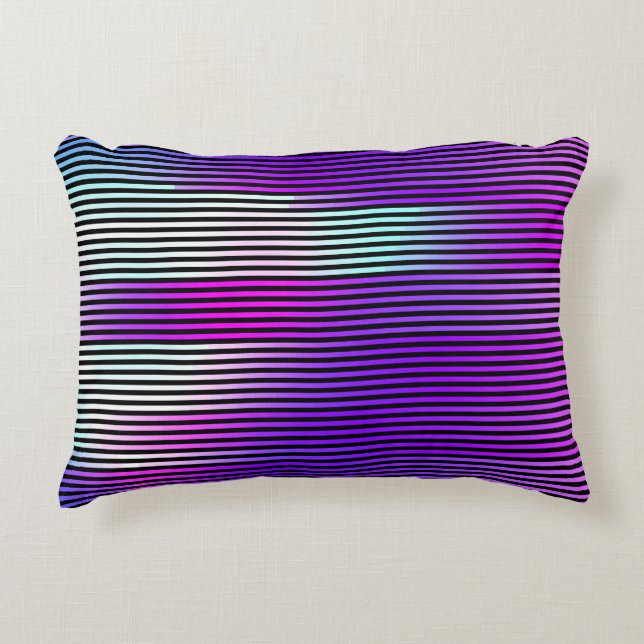  illustration of an abstract glitch background. Cy Accent Pillow (Front)