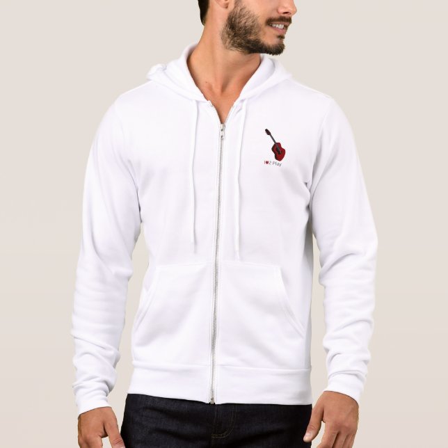 Illustration of an acoustic guitar hoodie (Front)