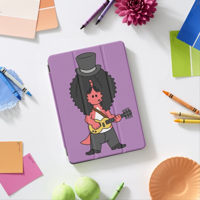 Illustration Of An Allosaurus Dressed As Rock Star iPad Air Cover (In Situ)
