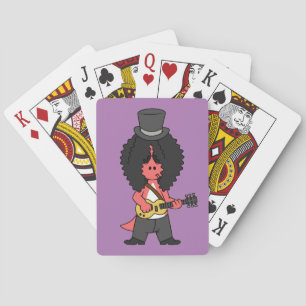 Illustration Of An Allosaurus Dressed As Rock Star Poker Cards