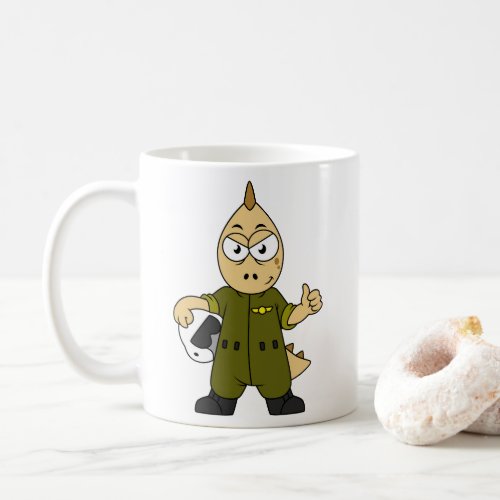 Illustration Of An Allosaurus Jet Pilot Coffee Mug