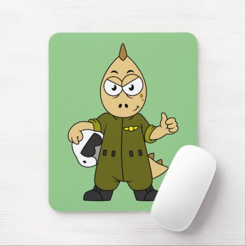 Illustration Of An Allosaurus Jet Pilot Mouse Pad