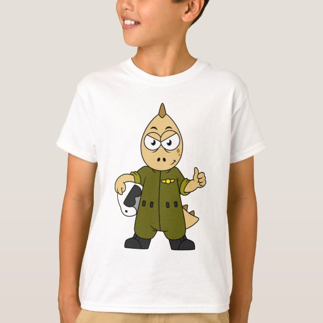Illustration Of An Allosaurus Jet Pilot. T-Shirt (Front)