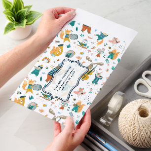 Illustration of an Animal Musical Band Envelope Mailers