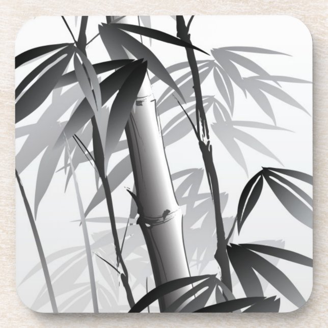 Illustration of an Oriental style painting Beverage Coaster (Front)