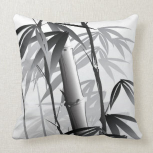 Illustration of an Oriental style painting Throw Pillow