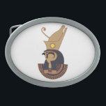 Illustration  of  Ancient Horus Egyptian god Belt Buckle<br><div class="desc">Illustration  of  Ancient Horus Egyptian god
    old egypt ,  falcon design ,   horus bird ,   ancient ,   antique
    archeology</div>