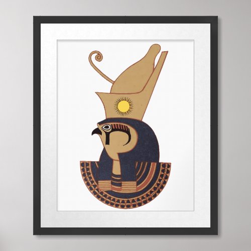  Illustration  of  Ancient Horus Egyptian god Framed Art