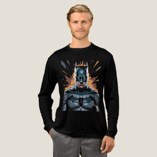 Illustration of batman in a dynamic pose Tri-Blend shirt