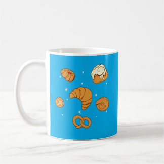 Illustration of bread  coffee mug