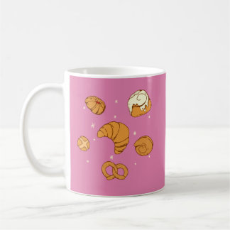 Illustration of bread  coffee mug