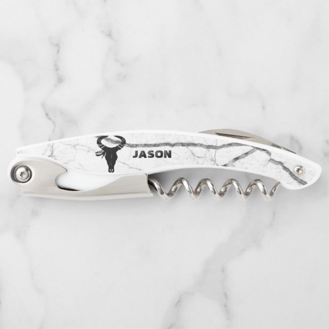 Illustration of Bull Skull Waiter's Corkscrew (Front)